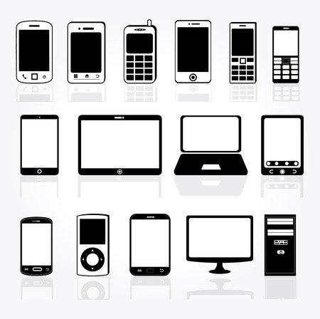 Multimedia design over white background, vector illustrationのイラスト素材