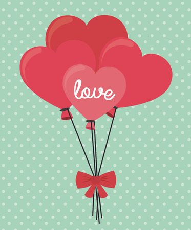 Love design over green background, vector illustrationのイラスト素材