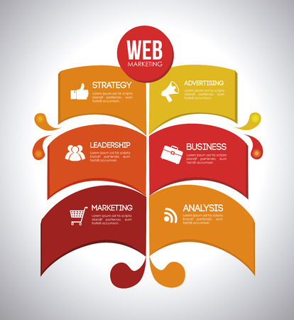 Marketing design over gray background, vector illustrationのイラスト素材