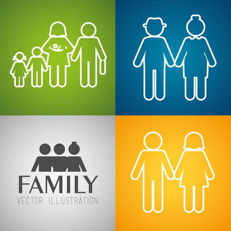 People design over colorful background, vector illustrationのイラスト素材