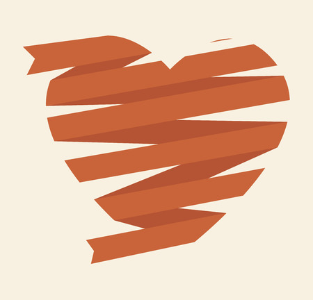 Love design over beige background, vector illustrationのイラスト素材