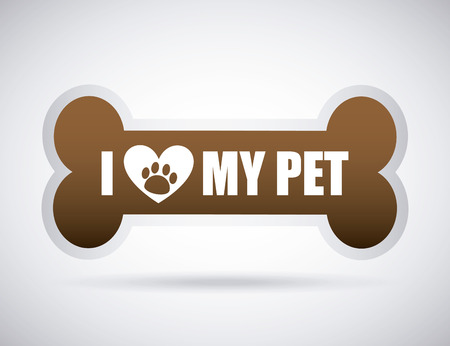 Pet design over gray background, vector illustrationのイラスト素材