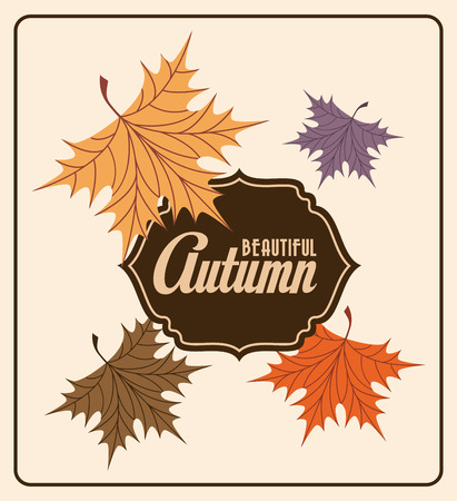 Seasons design over beige backgroundのイラスト素材