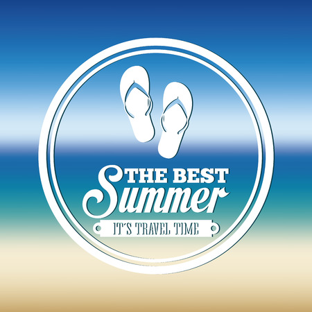 Summer design over blur background, vector illustrationのイラスト素材