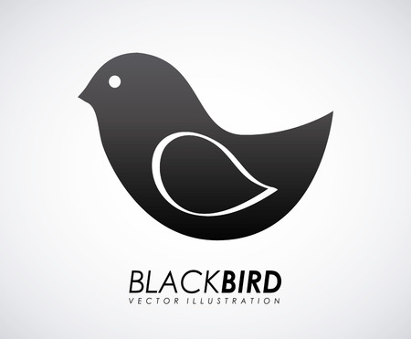 Bird design over gray background, vector illustrationのイラスト素材