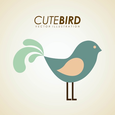 Bird design over beige background,のイラスト素材