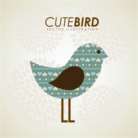 Bird design over beige background, vector illustrationのイラスト素材