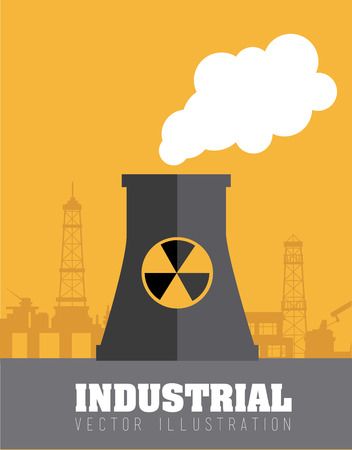 Industry design over yellow backgroundのイラスト素材
