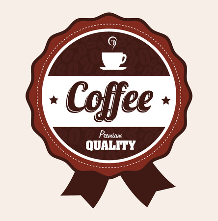 Coffee design over beige background,vector illustrationのイラスト素材