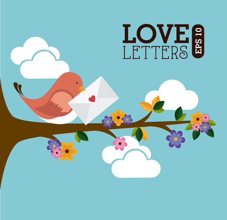 Love design over cloudscape background,vector illustrationのイラスト素材