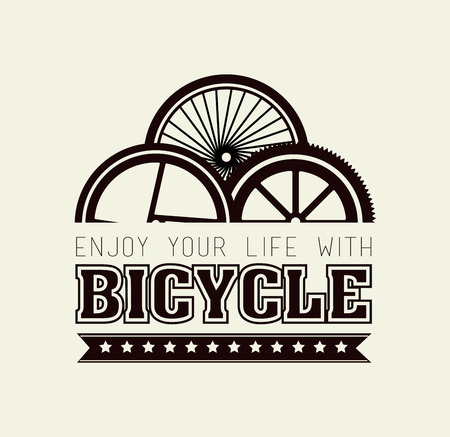 Bike design over beige background,vector illustrationのイラスト素材
