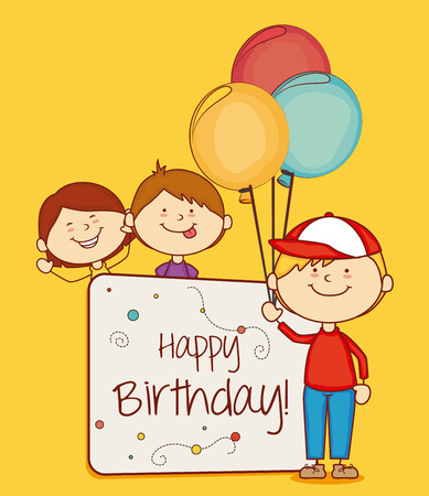 Kids design over yellow background,vector illustrationのイラスト素材