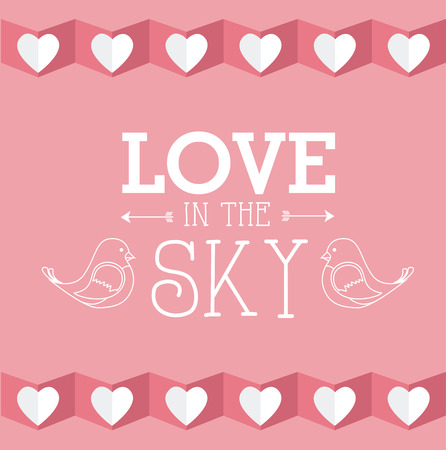 Love design over pink backgroundのイラスト素材