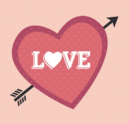 Love design over pink background,vector illustrationのイラスト素材