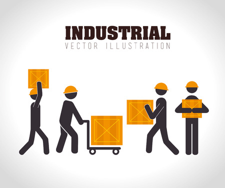 Delivery design over white backgroundのイラスト素材