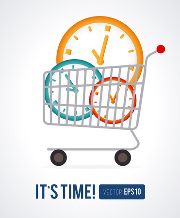 Time design over white backgroundのイラスト素材