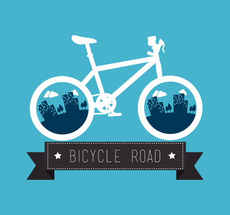 Bike design over blue background,vector illustrationのイラスト素材