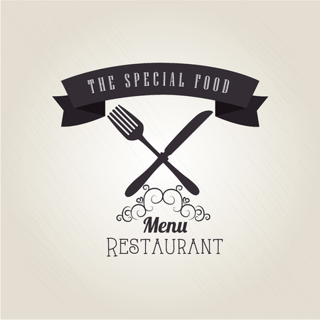 Restaurant design over beige background,のイラスト素材