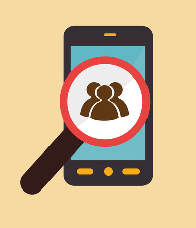 Social network design over beige  backgroundのイラスト素材