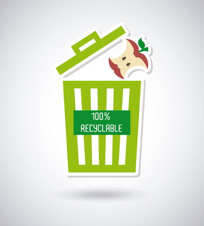 Ecology design over gray background, vector illustrationのイラスト素材