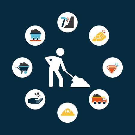 Industry design over blue background, vector illustrationのイラスト素材