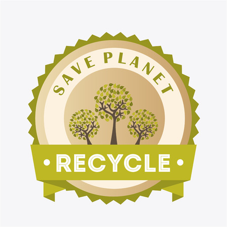 Ecology design over white background, vector illustrationのイラスト素材