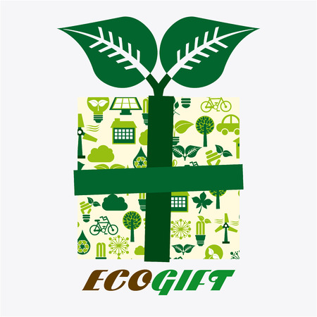 Ecology design over white background, vector illustrationのイラスト素材