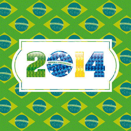 Brazil design over green background, vector illustrationのイラスト素材