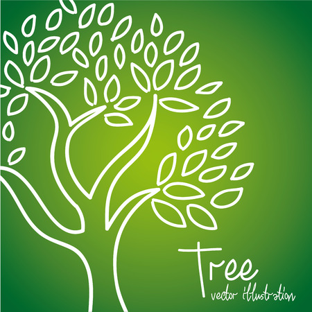 Ecology  design over green background, vector illustrationのイラスト素材