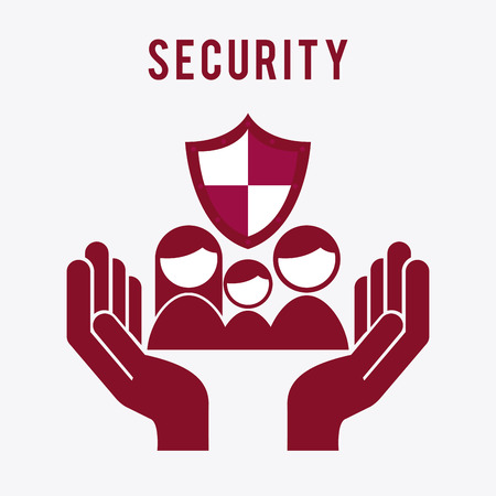 Security design over white background, vector illustrationのイラスト素材