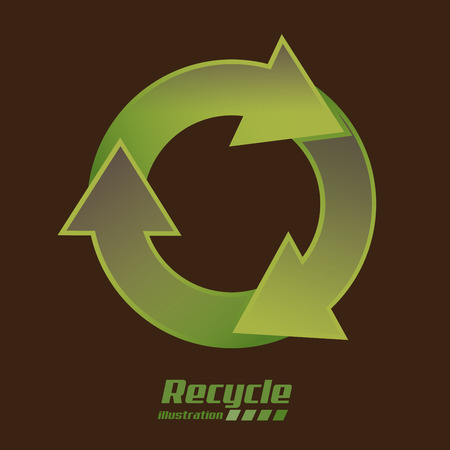 Ecology design over brown background, vector illustrationのイラスト素材