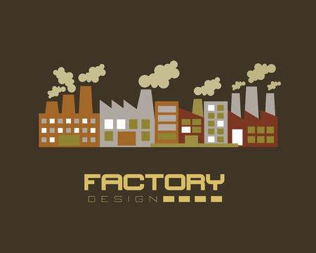 Industry design over brown background, vector illustrationのイラスト素材