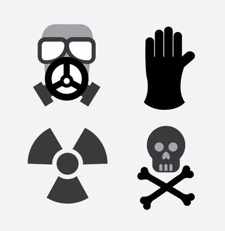 Danger design over white background, vector illustrationのイラスト素材