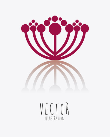 Flowers design over white background, vector illustrationのイラスト素材