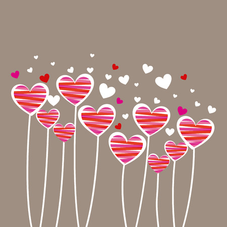 Love design over beige background, vector illustrationのイラスト素材