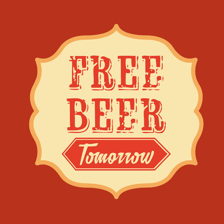 Beer design over red background, vector illustrationのイラスト素材