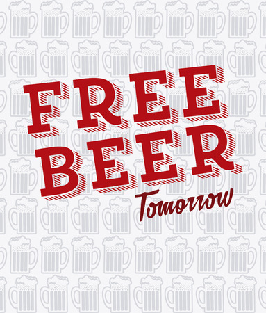 Beer design over white background, vector illustrationのイラスト素材