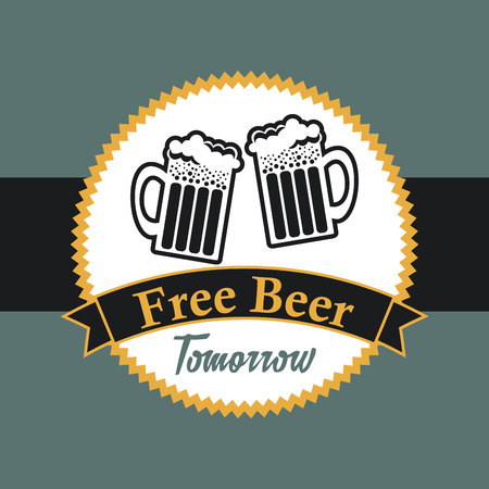 Beer design over gray background, vector illustrationのイラスト素材