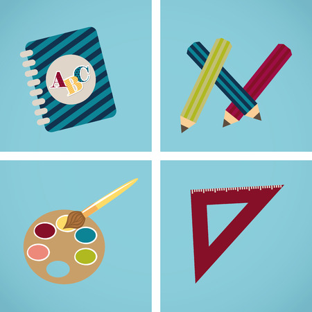 School design over blue background, vector illustrationのイラスト素材