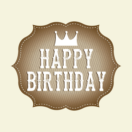 Birthday design over beige background, vector illustrationのイラスト素材