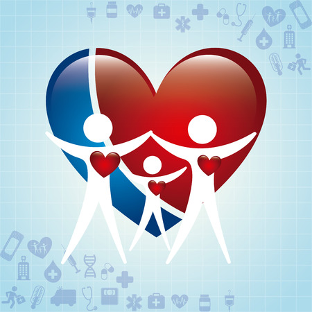 Medical design over blue background, vector illustrationのイラスト素材