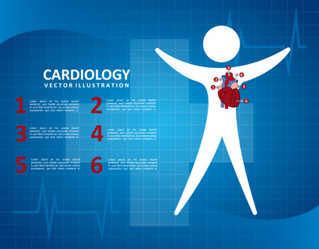 Medical design over blue background, vector illustrationのイラスト素材