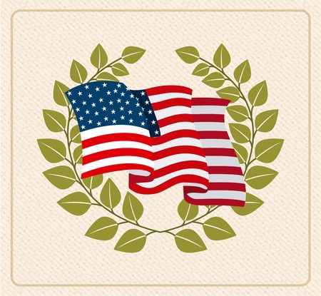 USA design over beige background, vector illustrationのイラスト素材