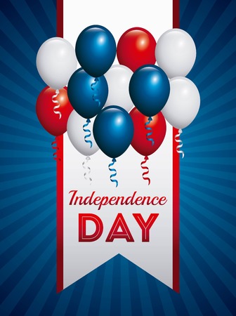 USA design over blue background, vector illustrationのイラスト素材