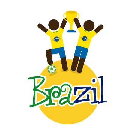Brazil design over white background, vector illustrationのイラスト素材