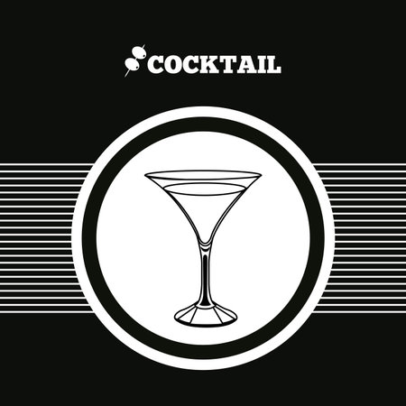 Drinks design over black background, vector illustrationのイラスト素材