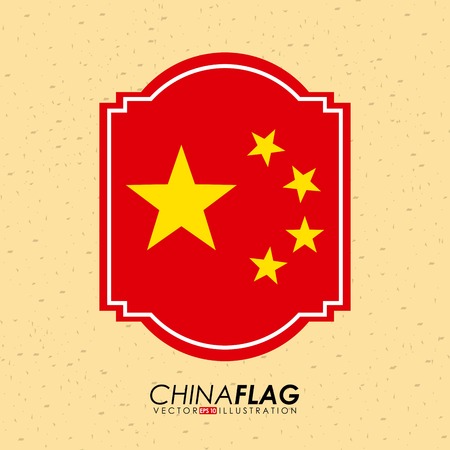 China Design over beige background, vector illustrationのイラスト素材