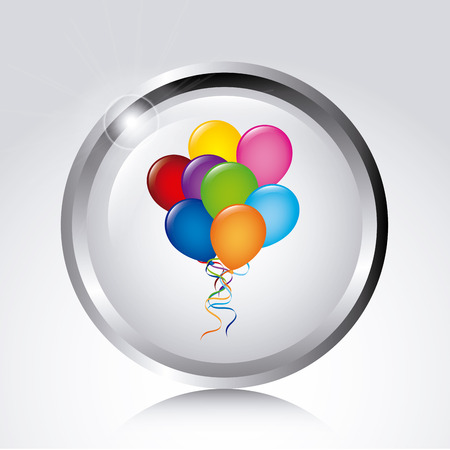 Birthday design over gray background, vector illustrationのイラスト素材