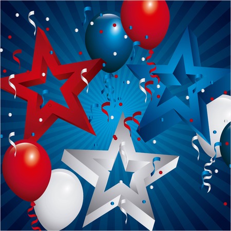 USA design over blue background, vector illustrationのイラスト素材