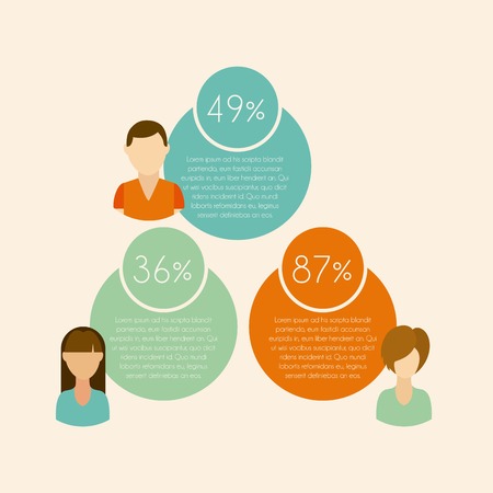 People design over beige background, vector illustrationのイラスト素材